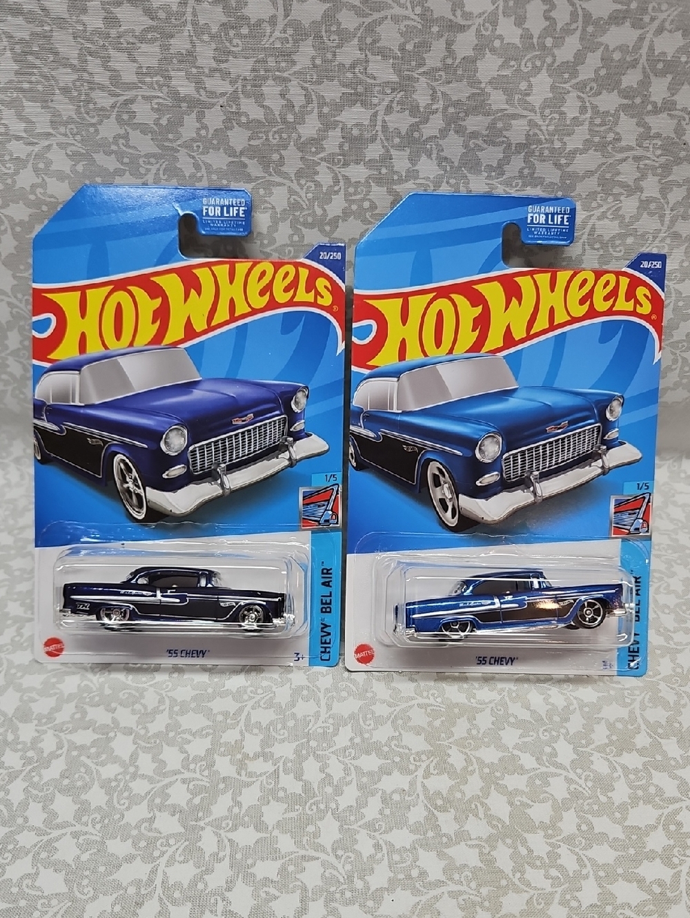 Hot Wheels '55 Chevy Super Treasure Hunt & Regular '55 Chevy
